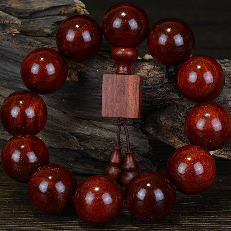 Tibetan Small Leaf Red Sandalwood Relaxation Bracelet