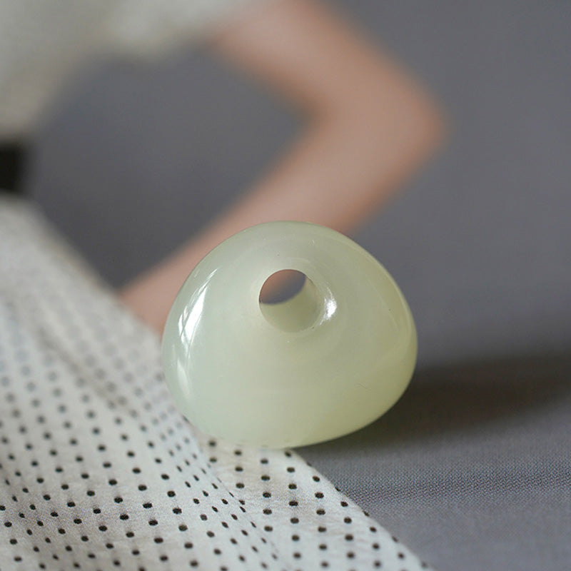 Natural Jade Luck Prosperity Necklace Pendant (Random Color)