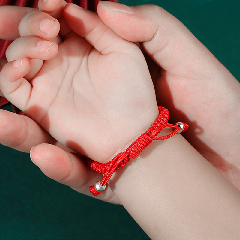 925 Sterling Silver Handmade Fu Character Lucky Money Bag Chinese Lock Charm Bell Lotus Copper Coin King Kong Knot Braided Kids Bracelet