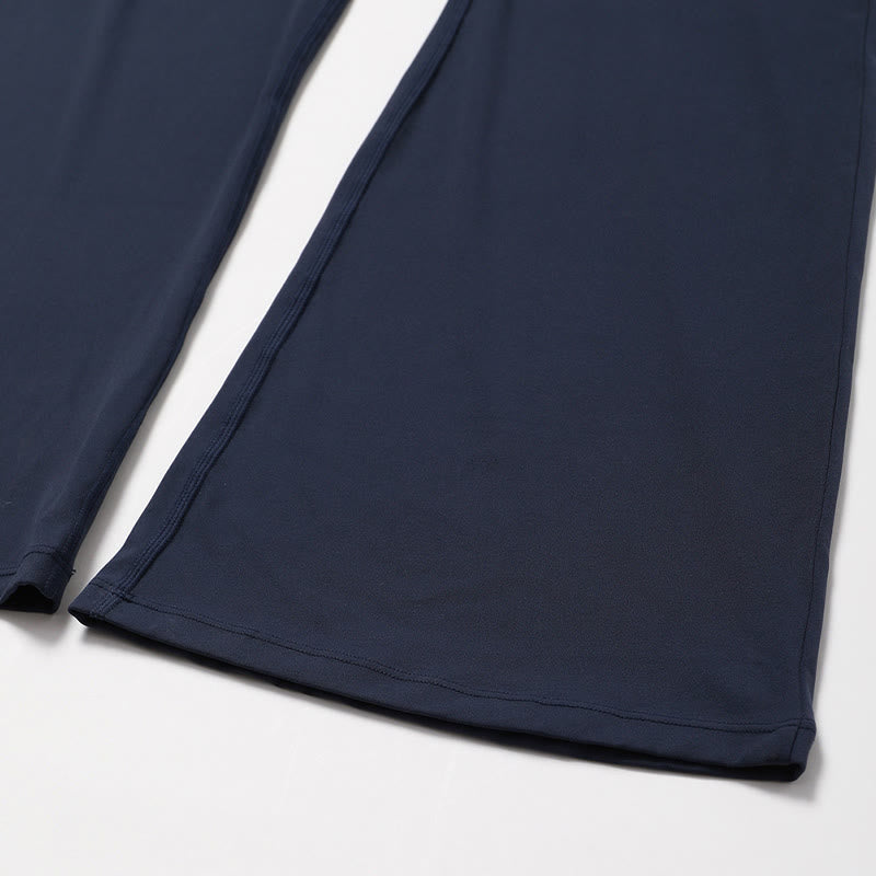 Women Workout Sleeveless Jumpsuit Flare Pants Sports Fitness Yoga Bodysuit