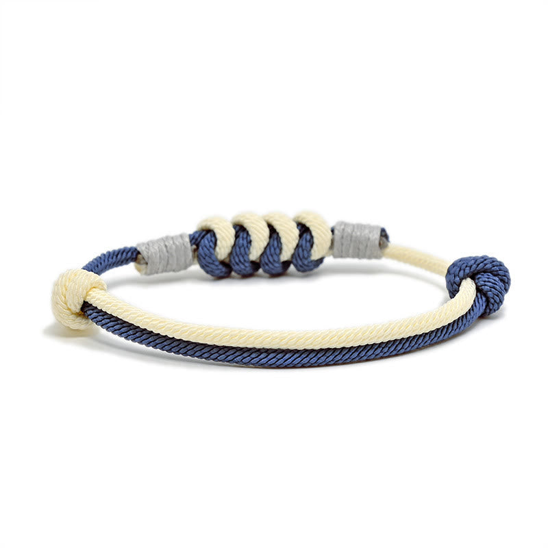 Minimalist Hand-Braided Copper Vajra Knot Red String Bracelet