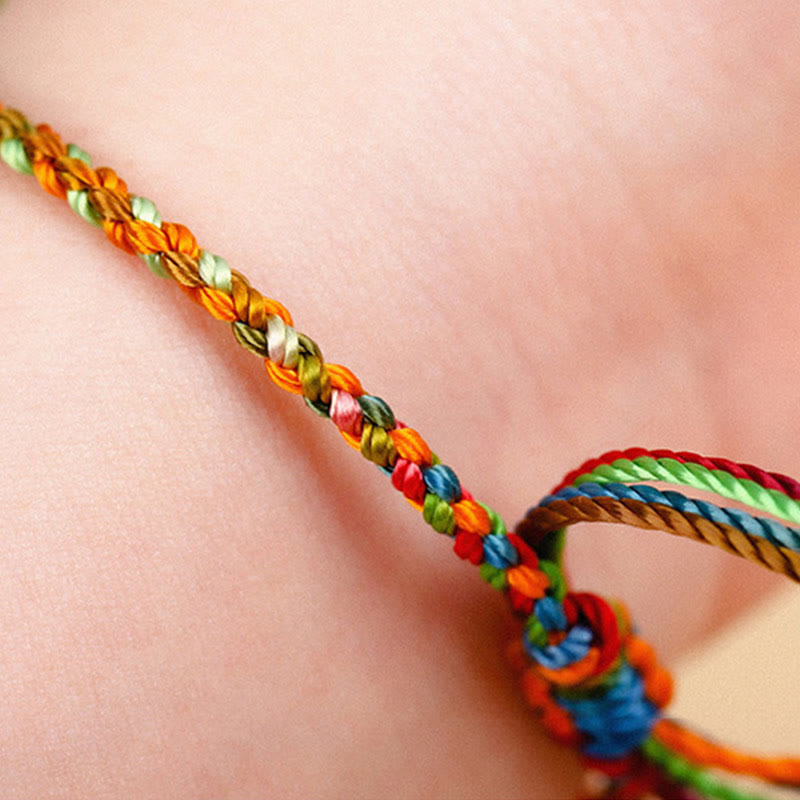 "May all your wishes come true" Lucky Multicolored Bracelet