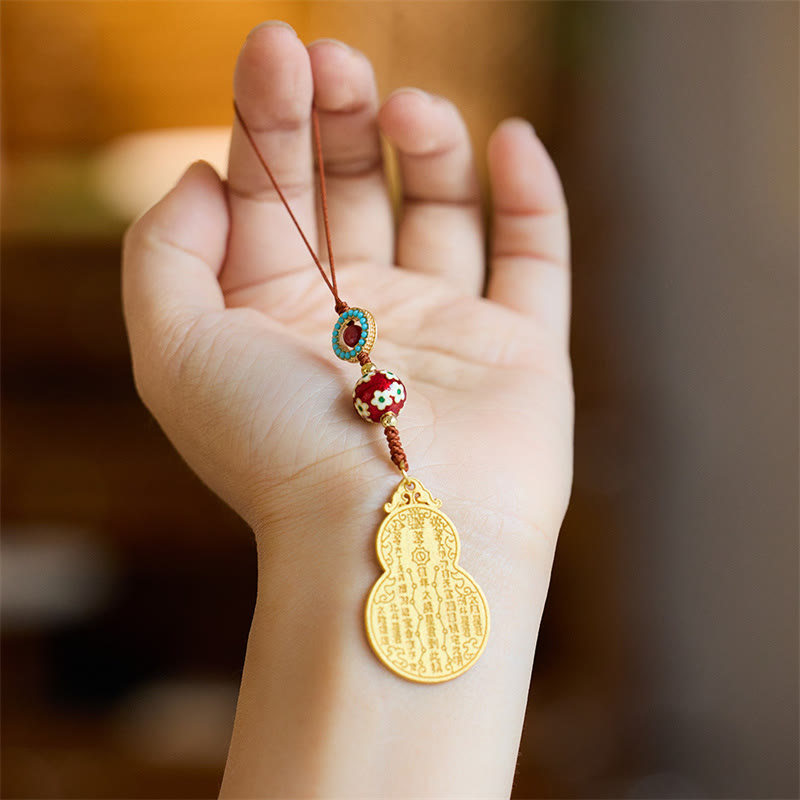 Wu Lou Gourd Fu Character Tai Sui Amulet Fortune Phone Hanging Decoration Key Chain