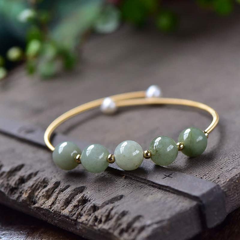 Jade Abundance Luck Blessing Bracelet Bangle