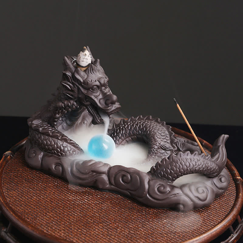 Dragon & Phoenix Motif Incense Burner for Energetic Space Balance