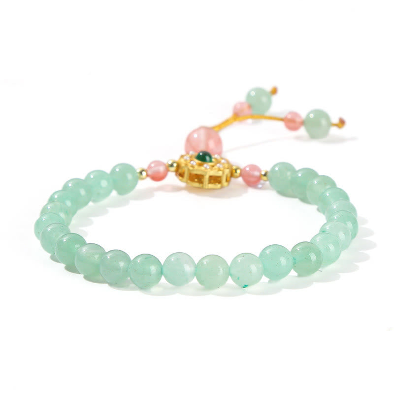 Green Aventurine Luck Bead Tassel Bracelet
