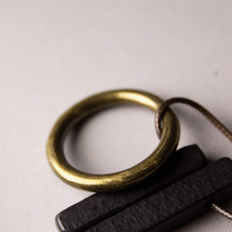 Zen Circle Ebony Wood Enlightenment Necklace Pendant