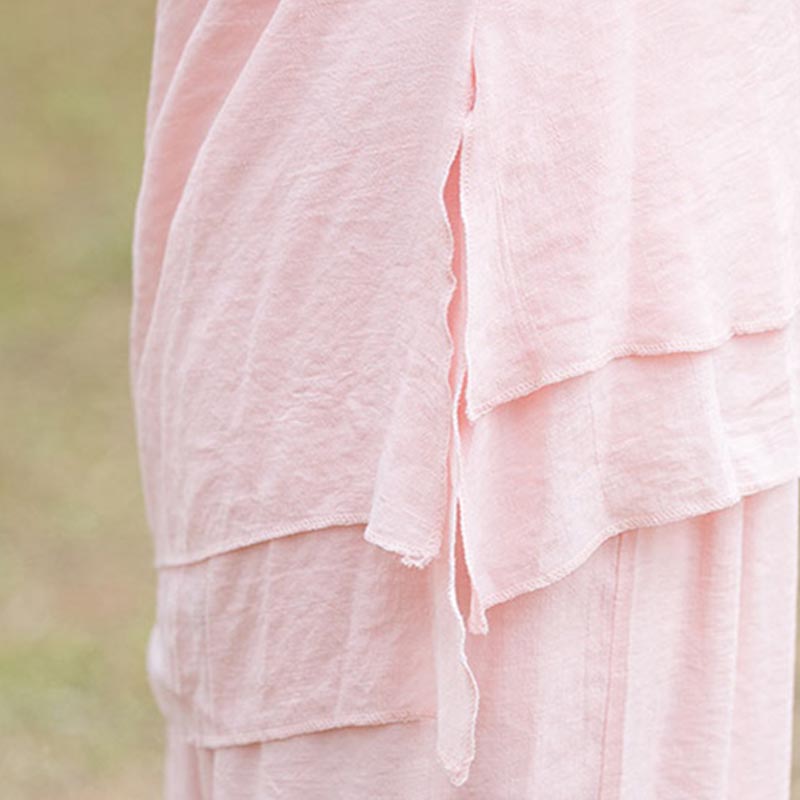 Handcrafted Cotton Linen Relaxed Meditation Tai Chi Two-Piece Set