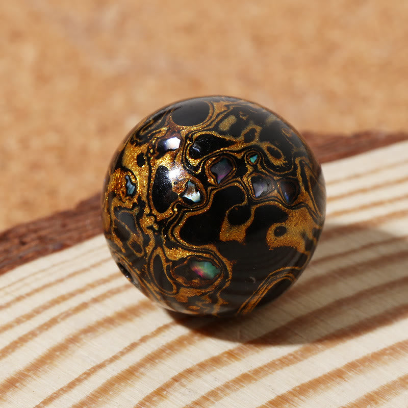 Natural Multicolored Lacquer Beads Calm Bracelet
