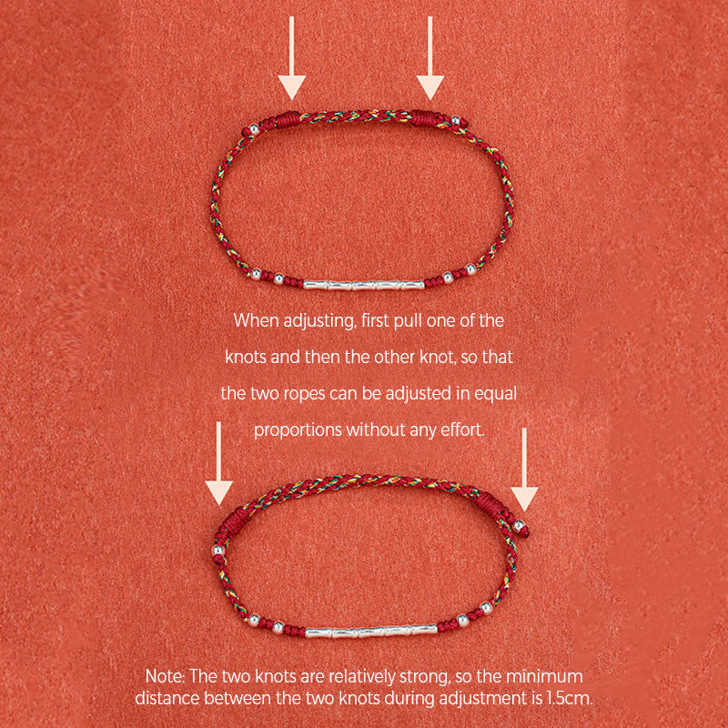 Tibet Handmade Multicolored Bamboo Protection Braided String Bracelet