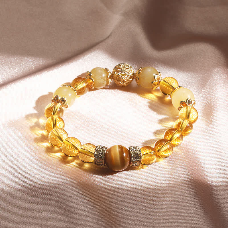 Handmade Natural Citrine Beaded Energy Bracelet