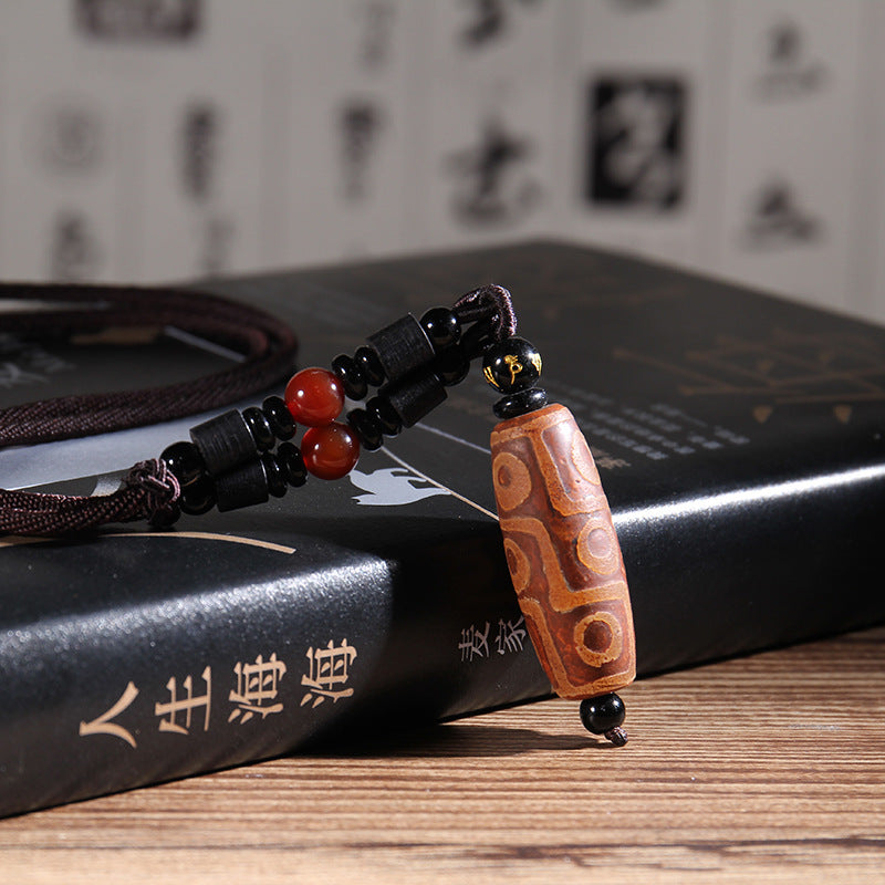Tibetan Nine-Eye Dzi Bead Wealth Necklaces & Pendants (Extra 35% Off | USE CODE: FS35)