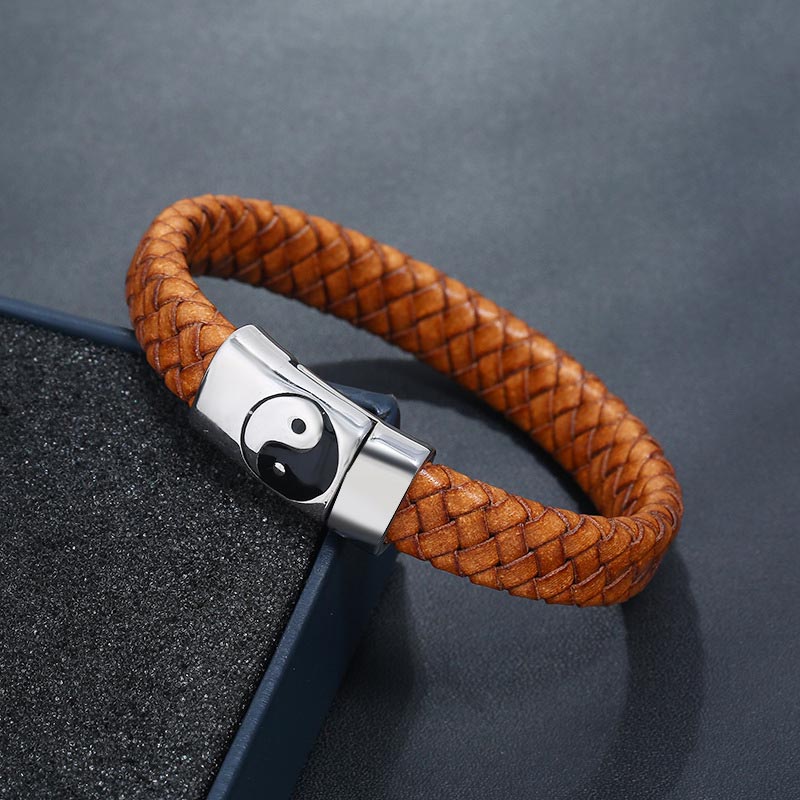 Minimalist Yin Yang Titanium Steel Unisex Balance Bracelet
