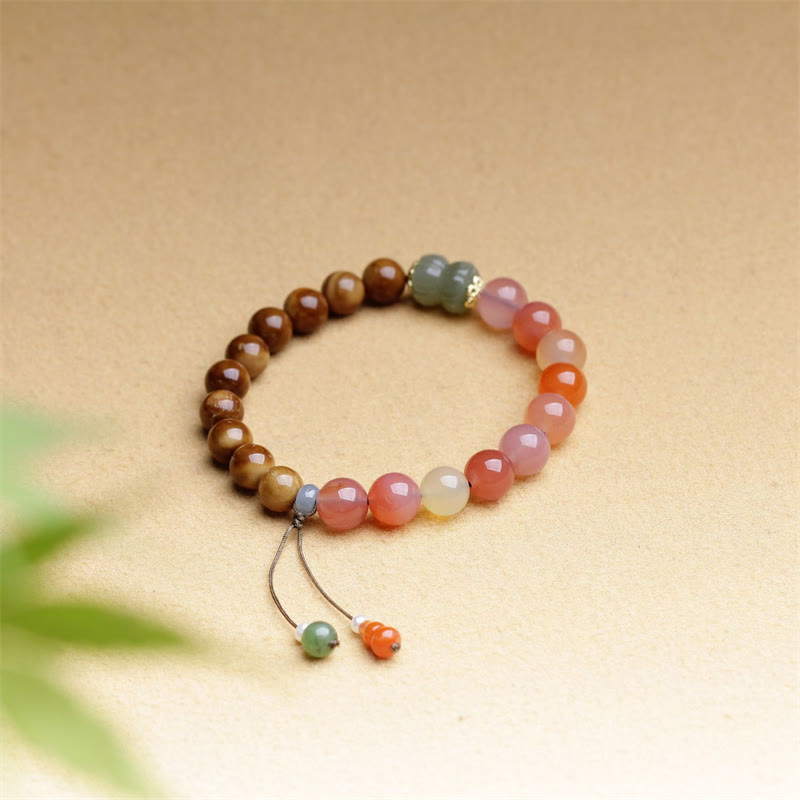 Multi-Element Kuka Seed, Yanyuan Agate & Hetian Jade Energy Bracelet