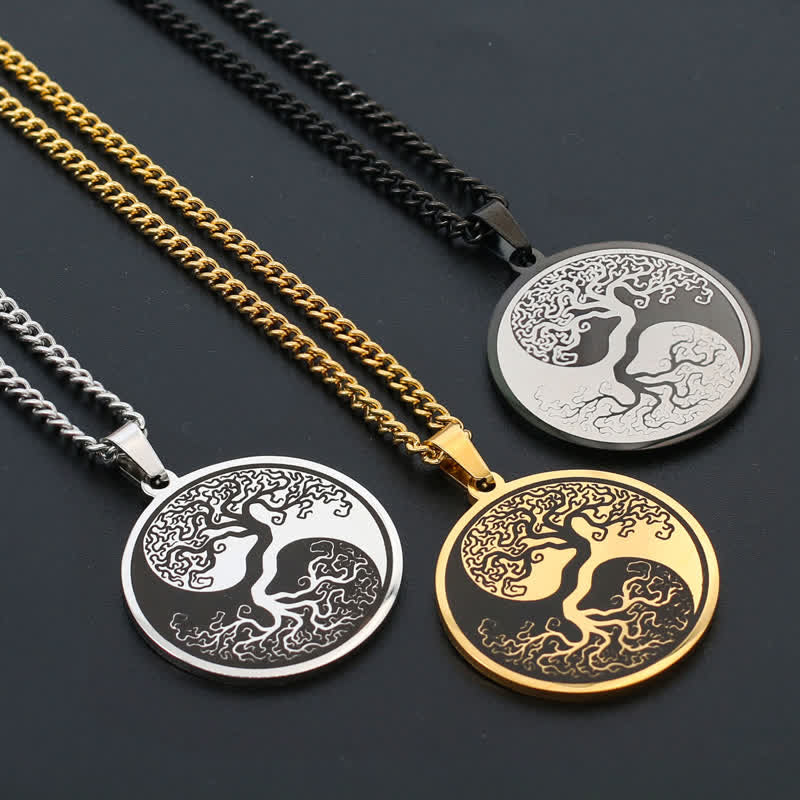 The Tree of Life Titanium Steel Connection Necklace Pendant
