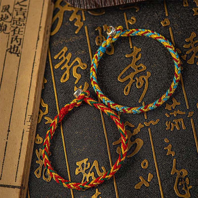 "May you be good fortune and success" Lucky Multicolored Bracelet