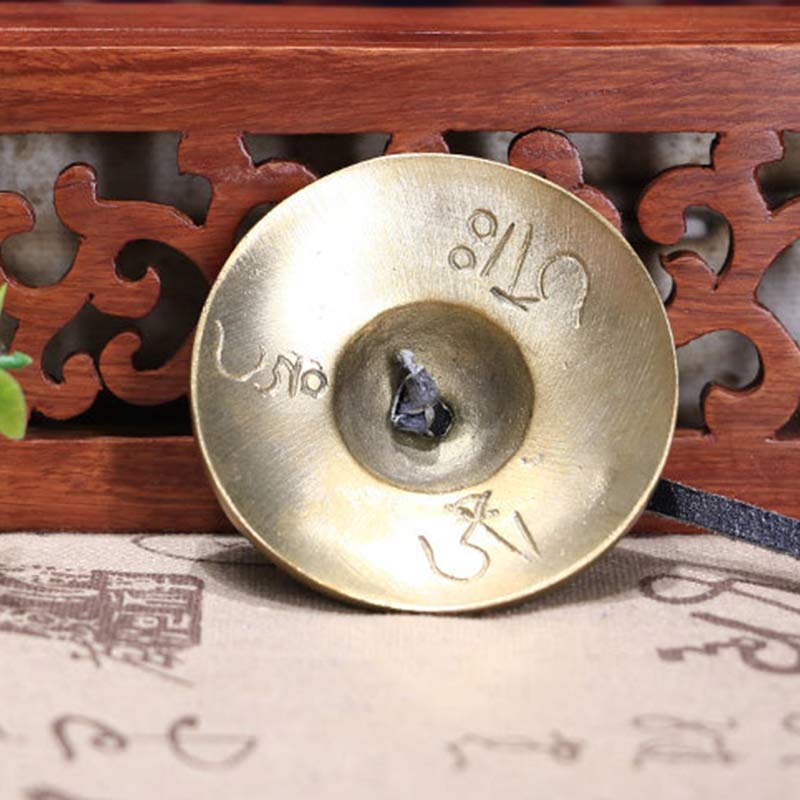 Tibetan Tingsha Bell Six True Words Dragon Copper Balance Decoration With Bag