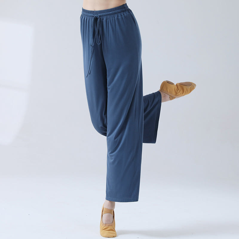 Soft Modal Flowing Wide-Leg Yoga Meditation Pants