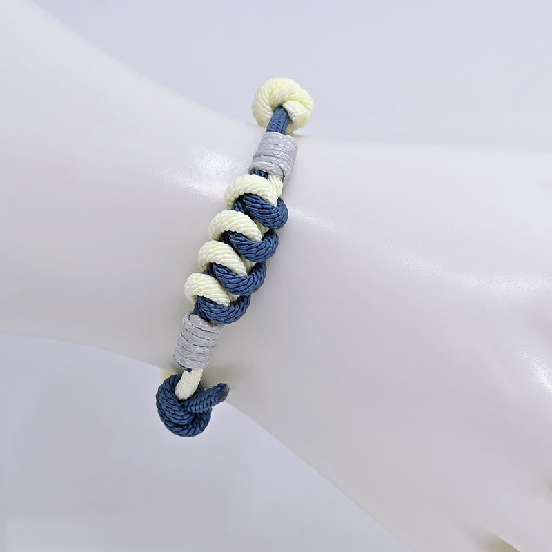 Minimalist Hand-Braided Copper Vajra Knot Red String Bracelet