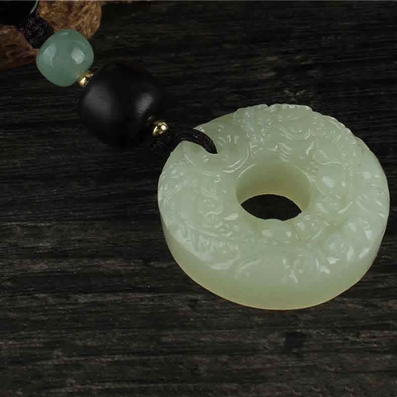 PiXiu Jade Peace Buckle Abundance Wealth Key Chain