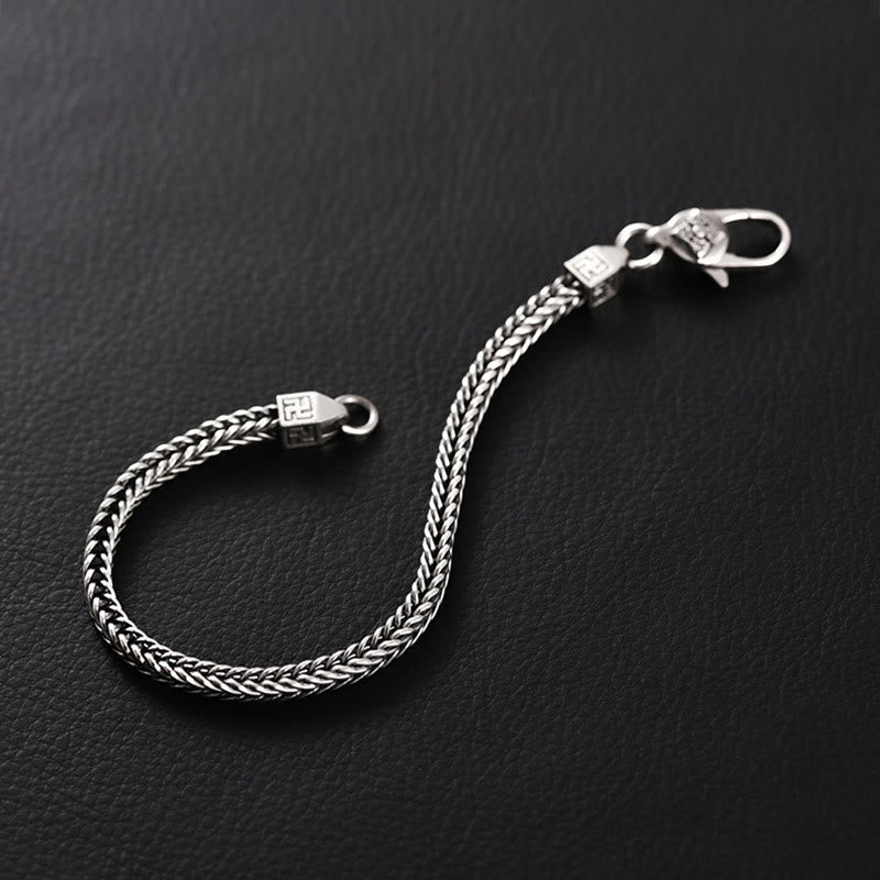 Tibetan Double Dorje Vajra Swastika Spiritual Power Chain Bracelet