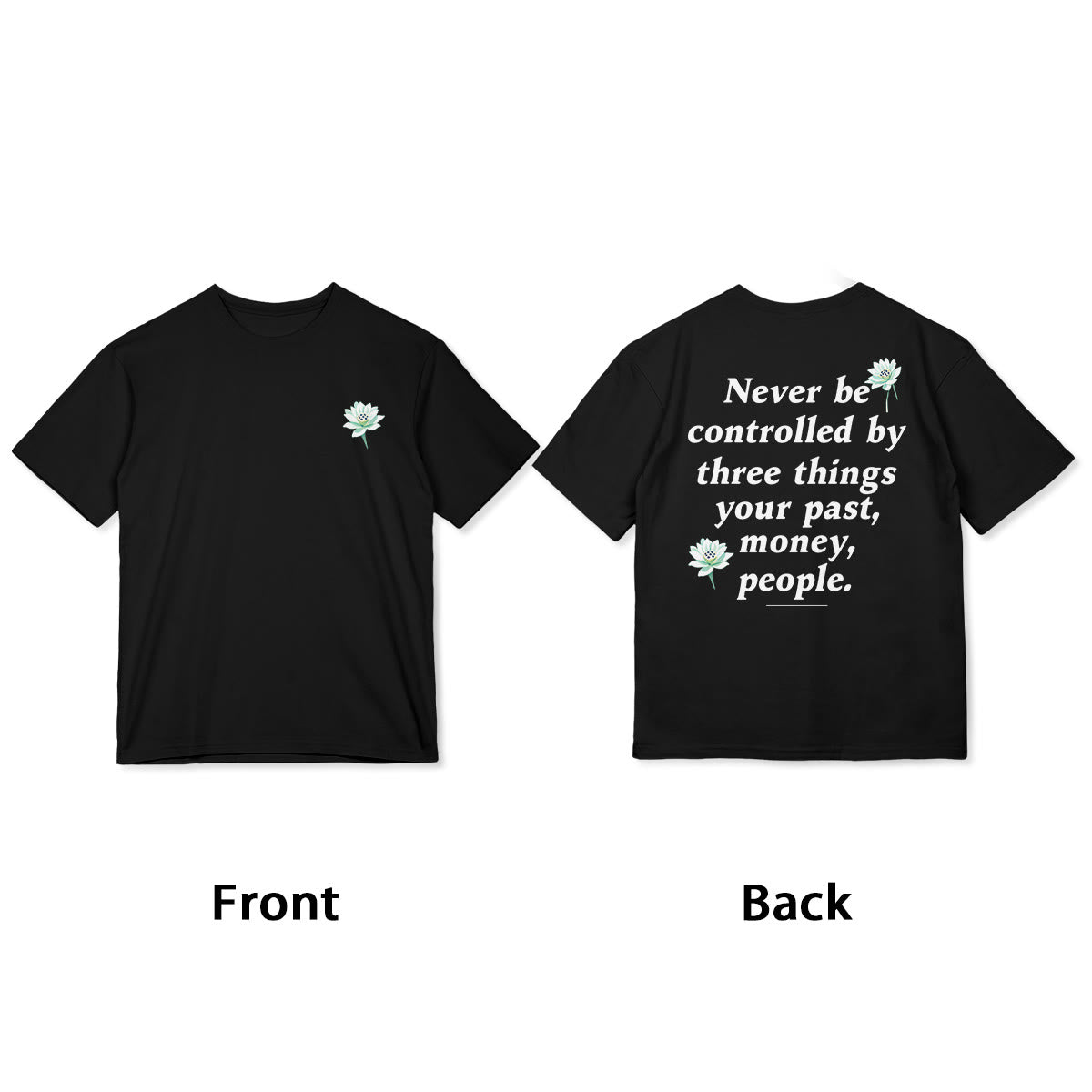 Pure Cotton Lotus Self-Mastery Graphic T-Shirt