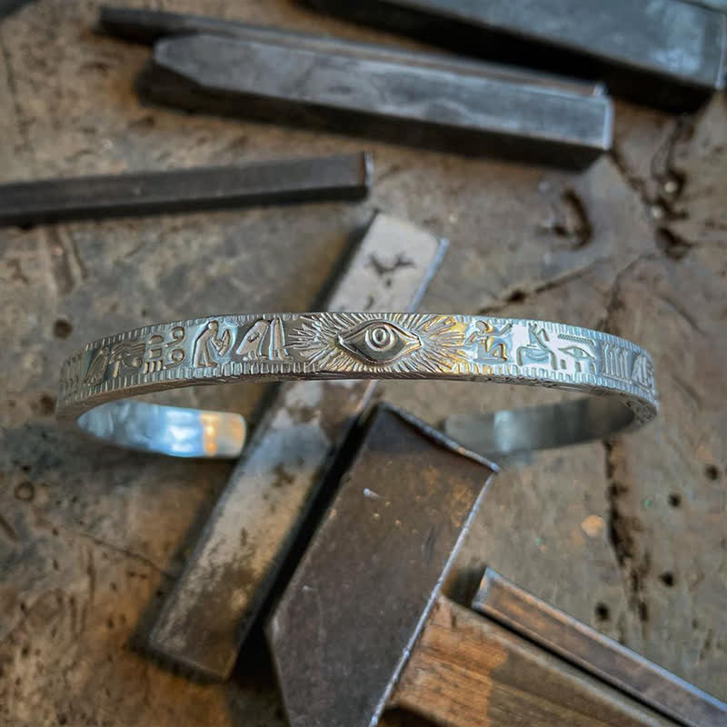 Eye Of Horus Protection Copper Cuff Bracelet Bangle
