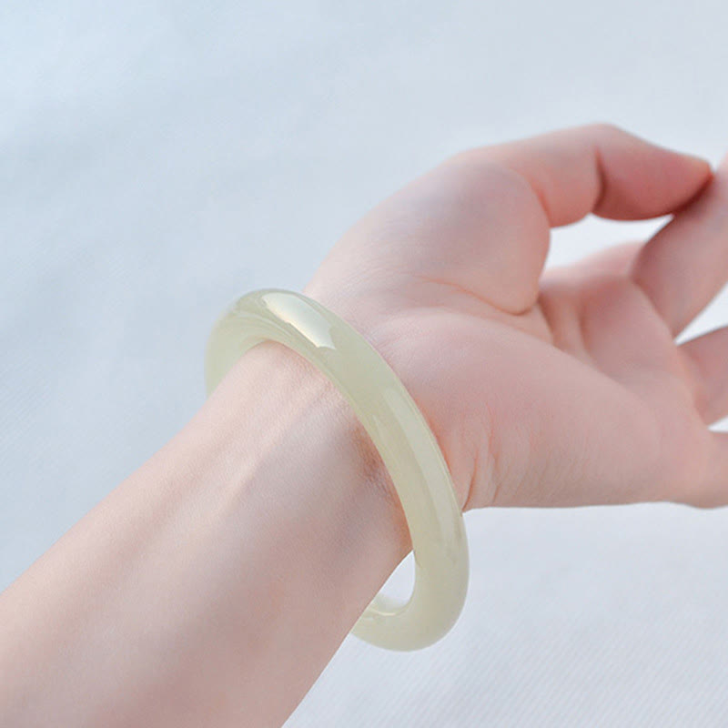 Natural Afghanistan Jade Abundance Cuff Bracelet Bangle