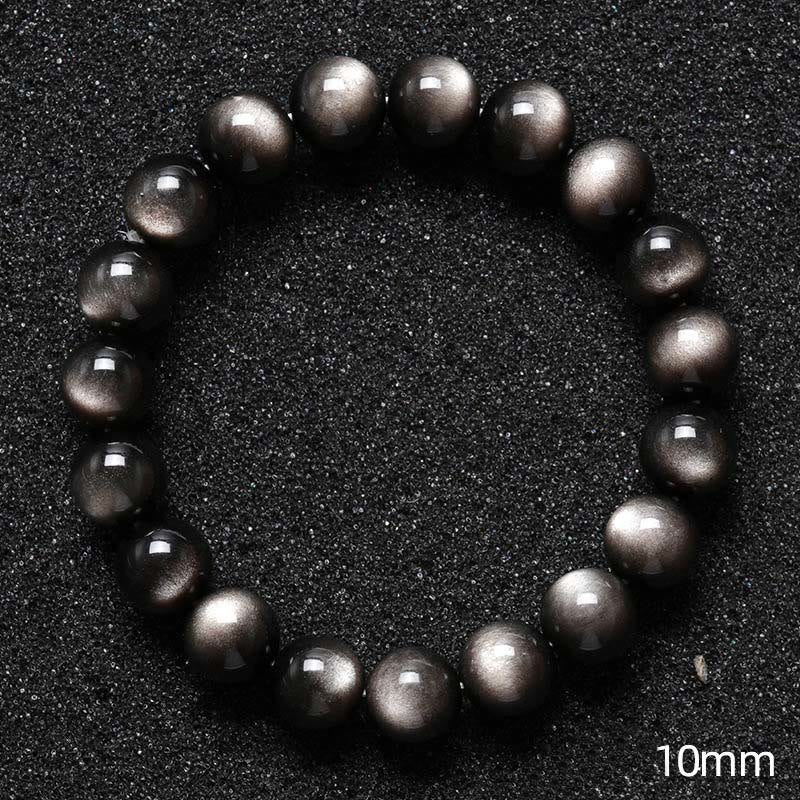 Natural Silver Sheen Obsidian Soothing Protection Bracelet