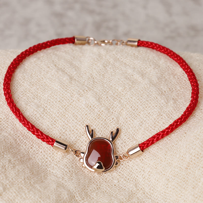 ❗❗❗A Flash Sale- 925 Sterling Silver Year of the Dragon Natural Red Agate Dragon Attract Fortune Fu Character Strength Bracelet Necklace Pendant Earrings