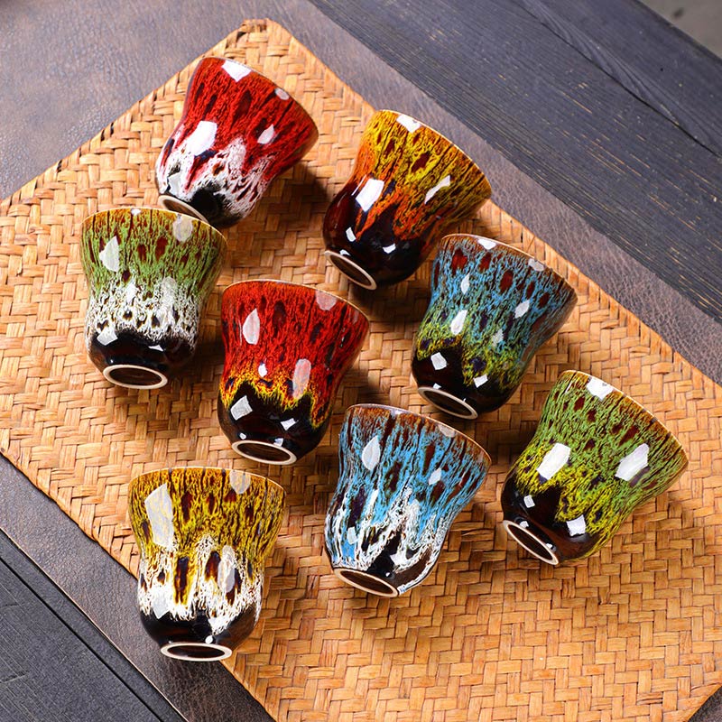 Vintage Kiln Change Design Ceramic Coffee Mug Tea Cup 150ml