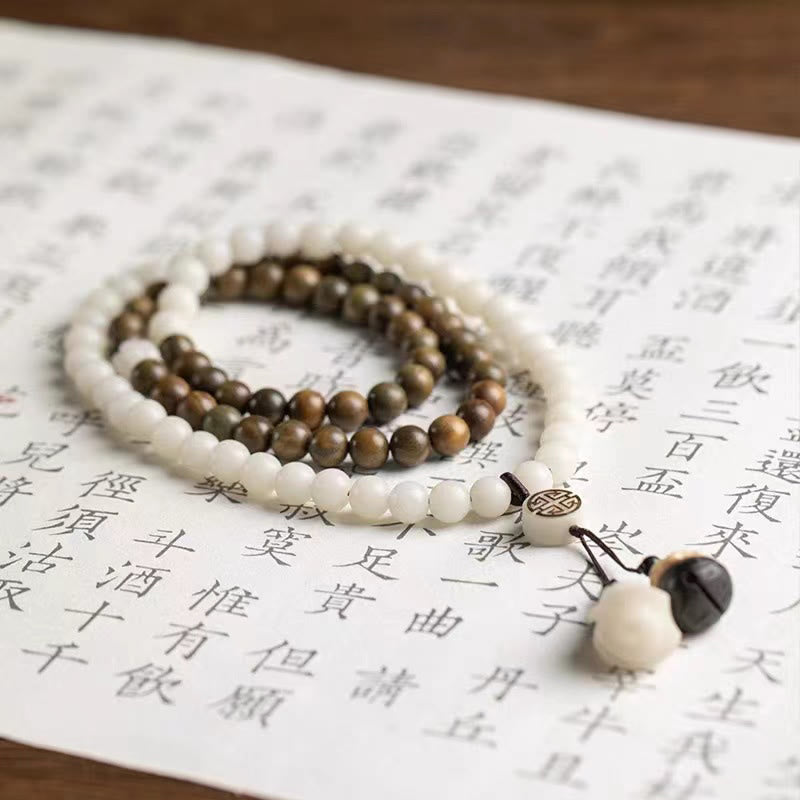 Natural Green Sandalwood Bodhi Seed Soothing Bracelet
