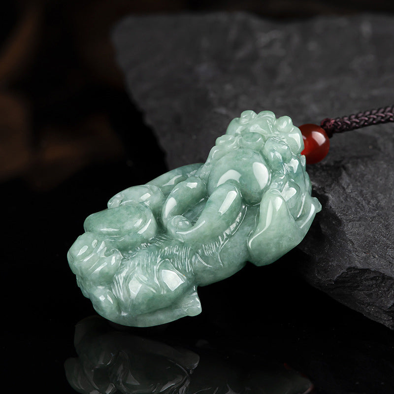 Jade PiXiu Wealth Luck String Necklace Pendant