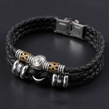 Hematite Grounding Bead Bracelet with 12 Zodiac Constellation Charms