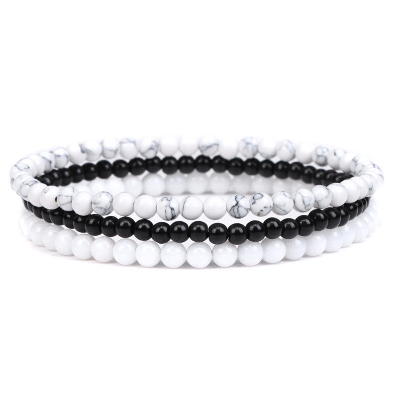 3Pcs Natural Crystal Stone Inner Peace Spiritual Bracelet