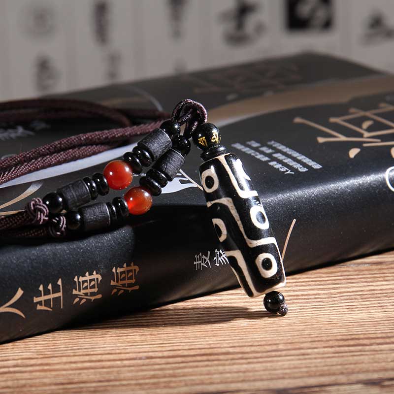 Tibetan Nine-Eye Dzi Bead Wealth Necklaces & Pendants (Extra 35% Off | USE CODE: FS35)