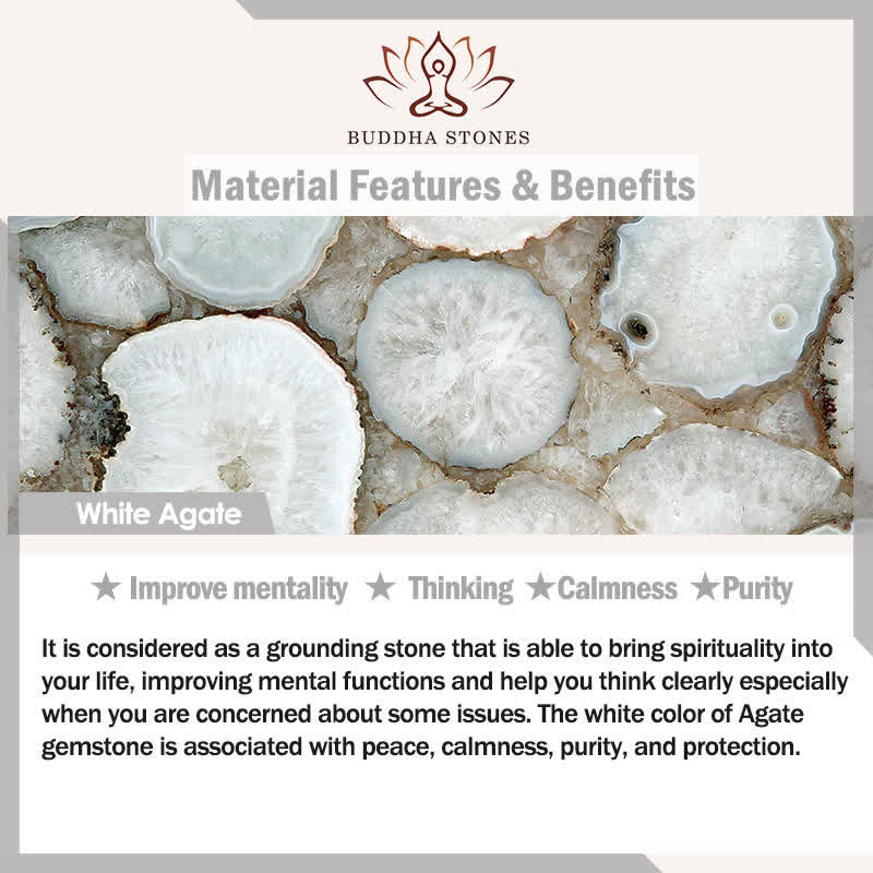 108 Mala Beads White Agate Amethyst Black Glitter Stone Protection Bracelet (Extra 35% Off | USE CODE: FS35)