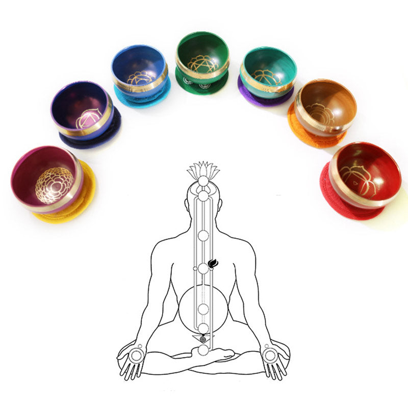 Tibetan Sound Bowl Handcrafted for Chakra Healing and Mindfulness Meditation Singing Bowl Set