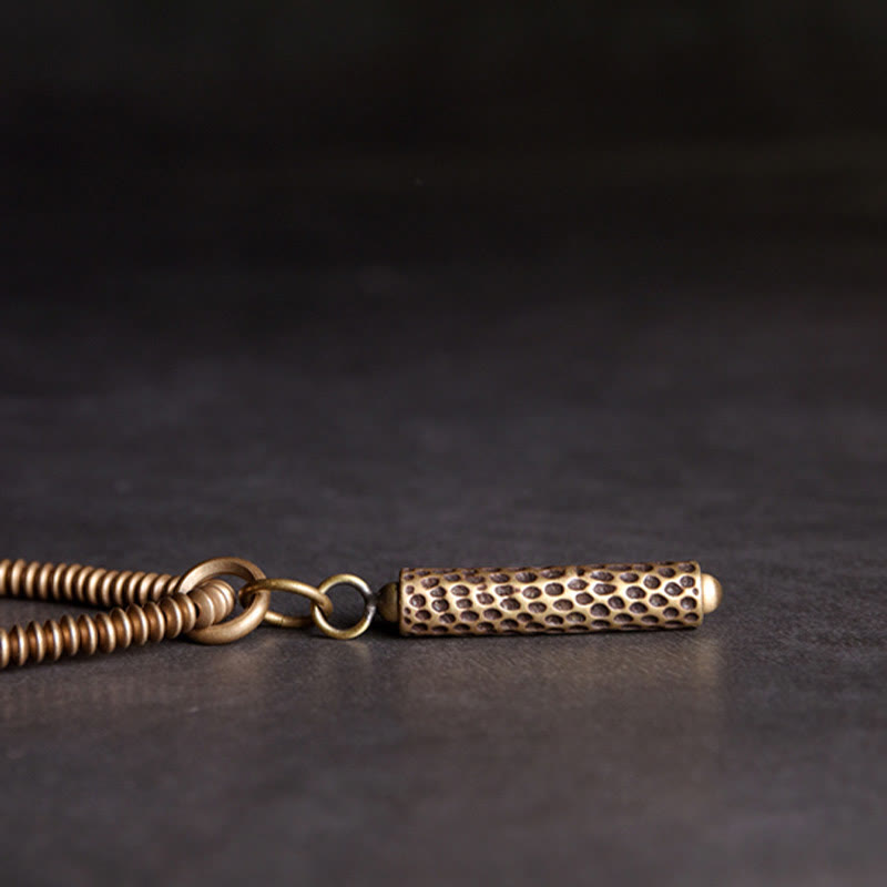 Vintage Lava Rock Brass Copper Healing Multilayered Bracelet