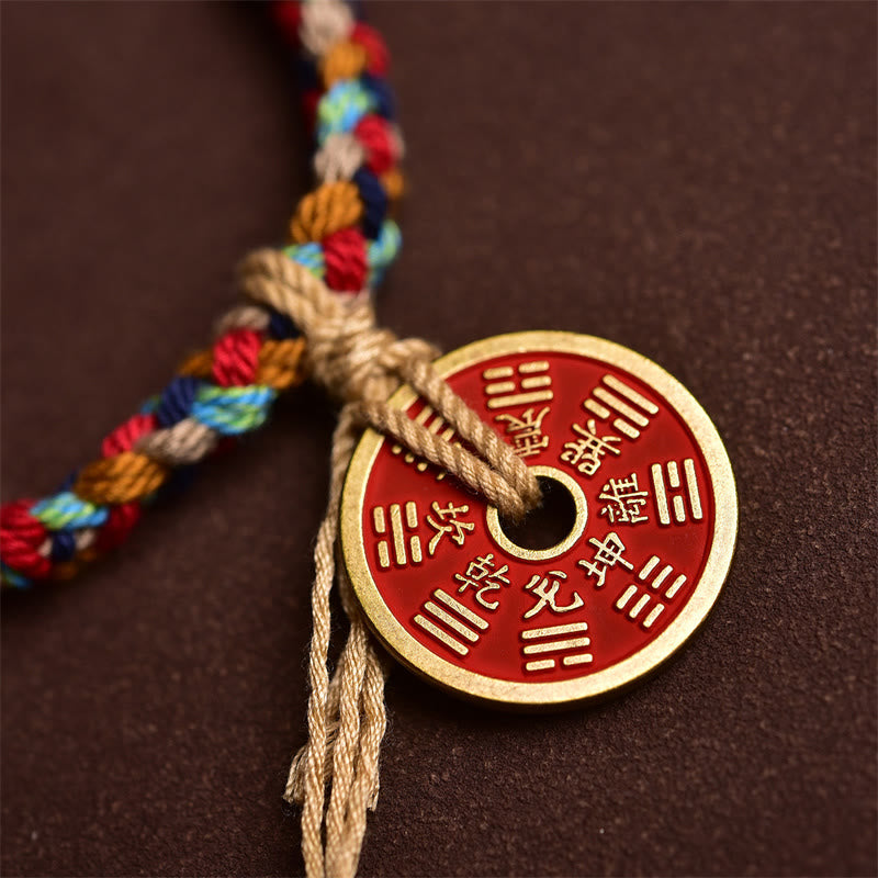 Handmade Bagua Harmony Multicolored Rope Bracelet