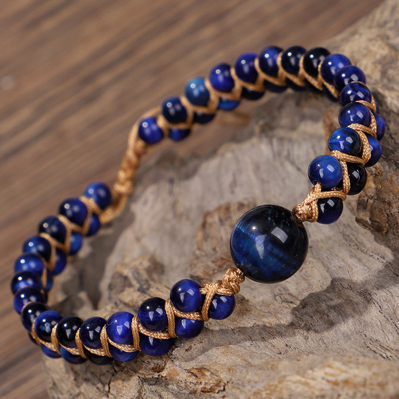 Divine Blue Tiger Eye Stone Protection Bracelet