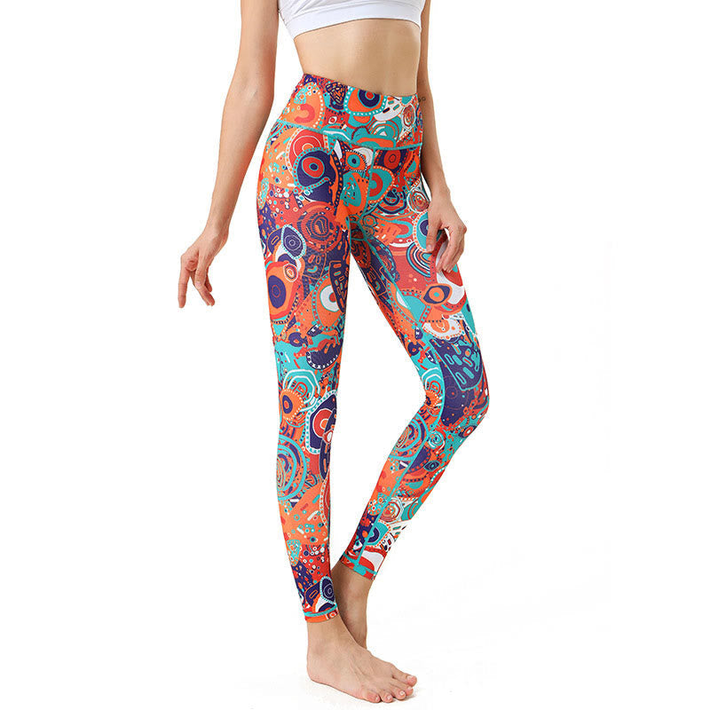 Symbolic Print Flexible Mindful Movement Leggings