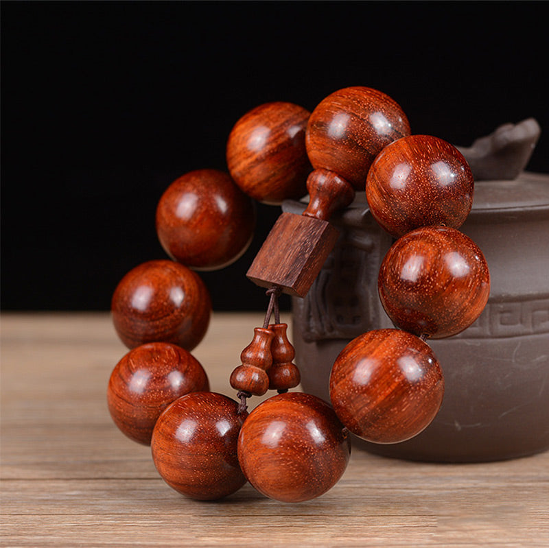 Tibetan Small Leaf Red Sandalwood Relaxation Bracelet