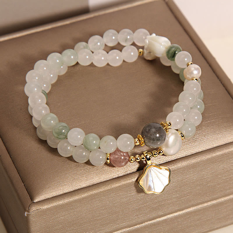 Double Layer Jade Shell Luck Bracelet