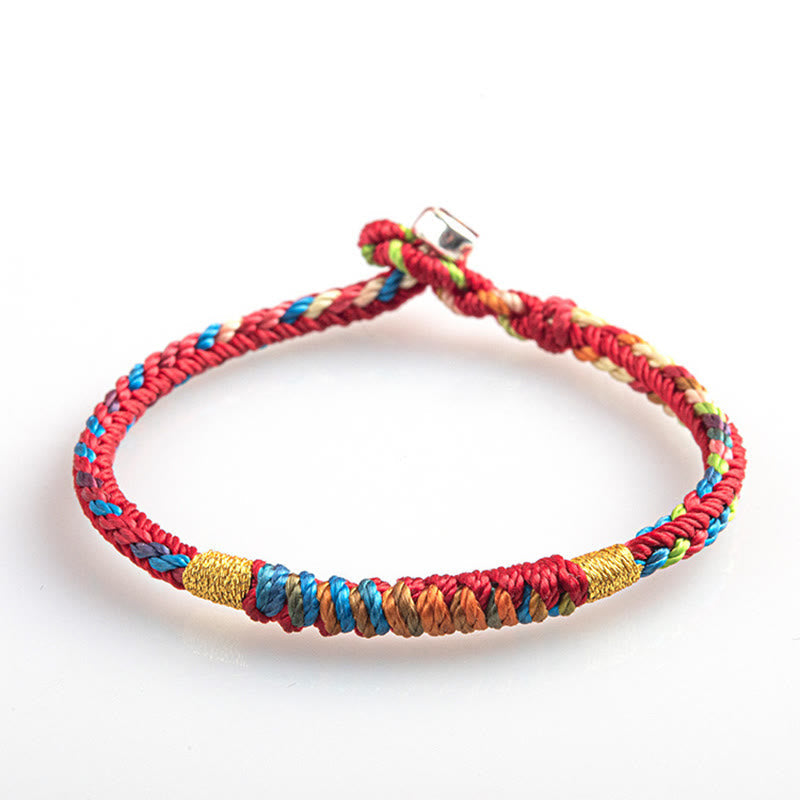 "May You Be Safe And Lucky In The Year Ahead" Multicolored Bracelet