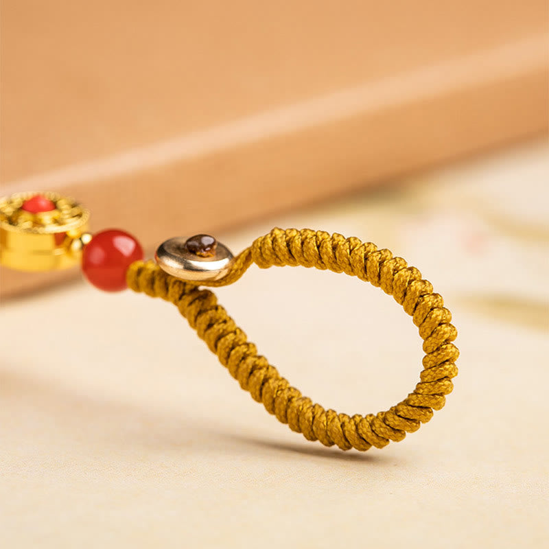 Lock of Good Wishes Fu Character Luck Blessing Key Chain