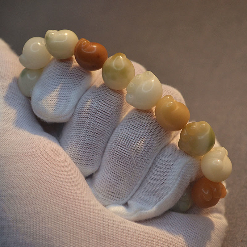 Multilayered Bodhi Seed Bracelet with Cat Paw Charm: Calm & Harmony Anchor