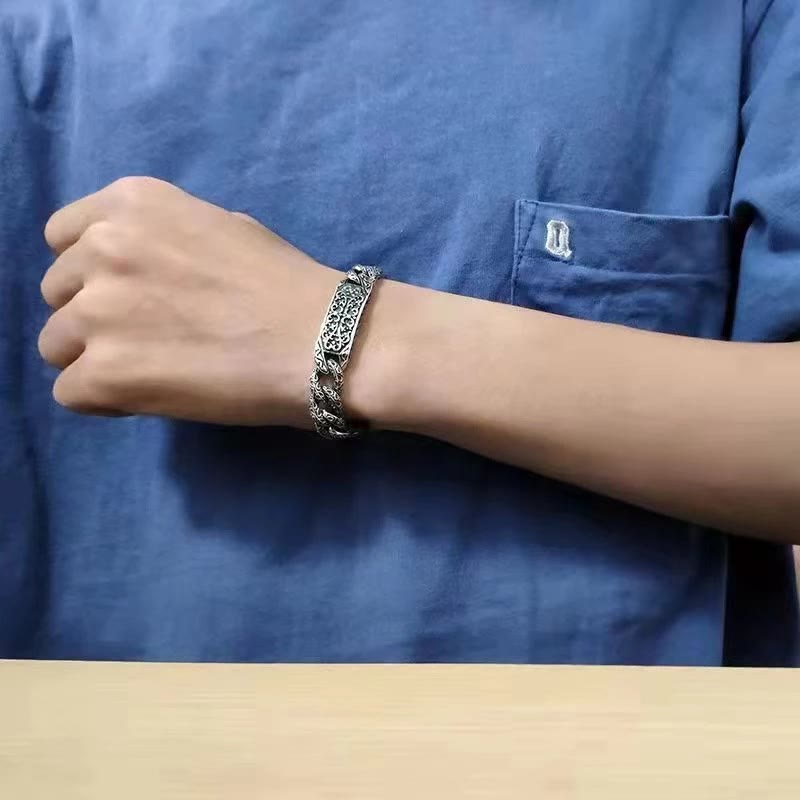 Vintage Patterns Engraved Healing Bracelet