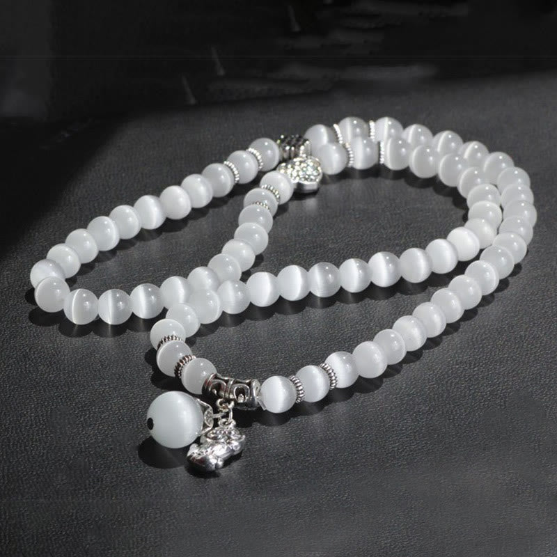 Cat Eye PiXiu Support Triple Wrap Bracelet