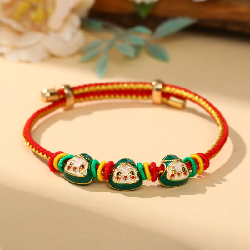 Colorful Rope Zongzi Pattern Luck Handmade Child Adult Bracelet